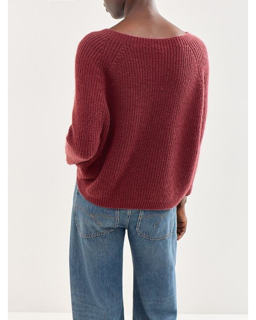 Weekend by Maxmara Red Xeno Mohair Blend Jumper Burgundy