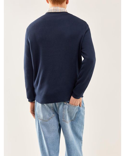 SELECTED Blue Teller Relaxed Crew Neck Sweatshirt for men