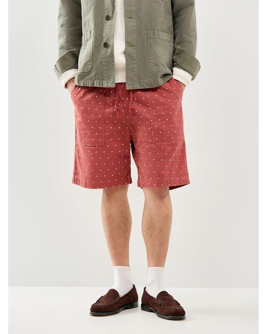Service Works Red Polka Dot Chef Shorts for men