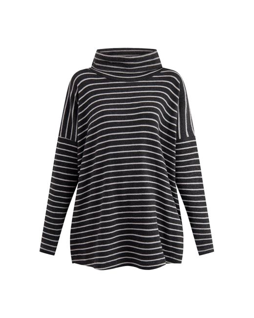 Mama B. Black Stripe Roll Neck Jumper