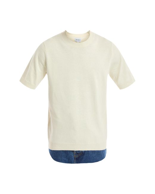 Norse Projects White Men's Rhys Cotton Linen T-shirt for men