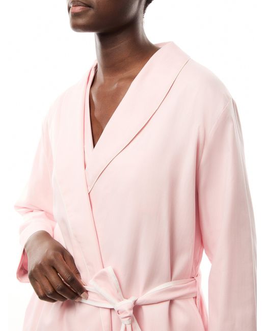 BREATHE Pink Herringbone Robe