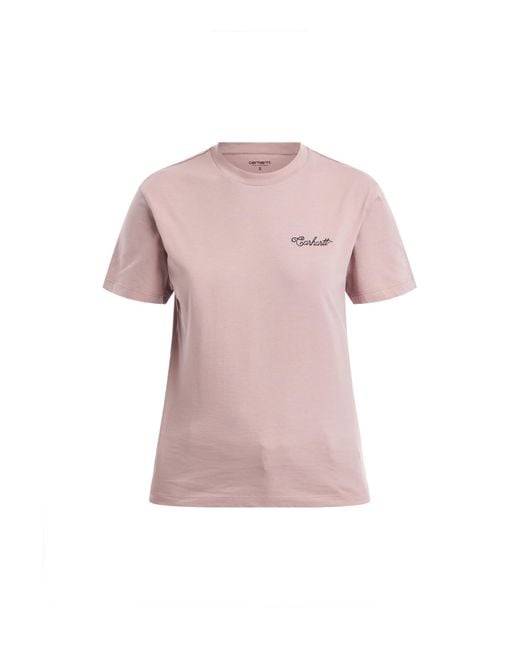 Carhartt Pink Women's Short Sleeve Stitch T-shirt
