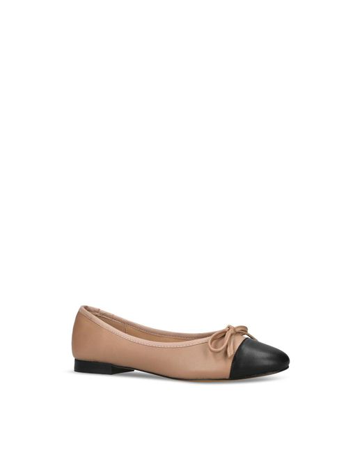 Steve Madden White Women's Ellison Natural Leather Ballerinas