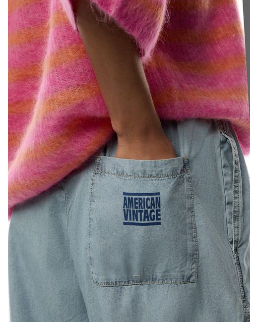 American Vintage Blue Paybou Trousers