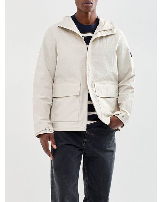 Barbour White Barnwell Showerproof Jacket Cream for men
