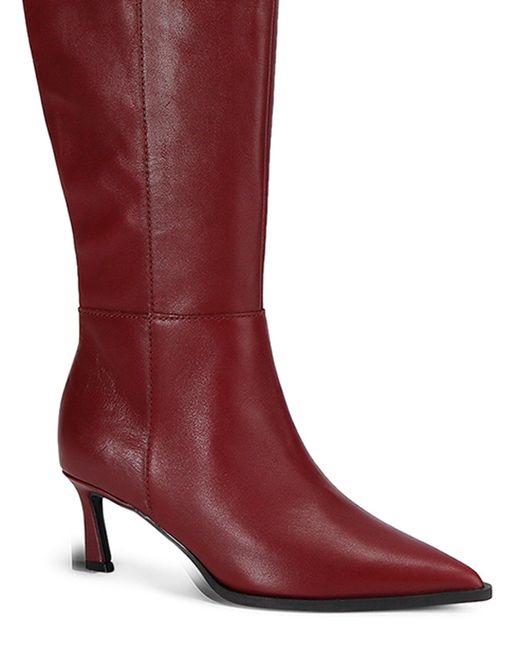 Steve Madden Red Lucid Knee High Heeled Boots