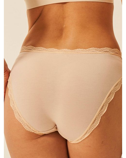 Stripe & Stare White Original Knicker 4 Pack Nude