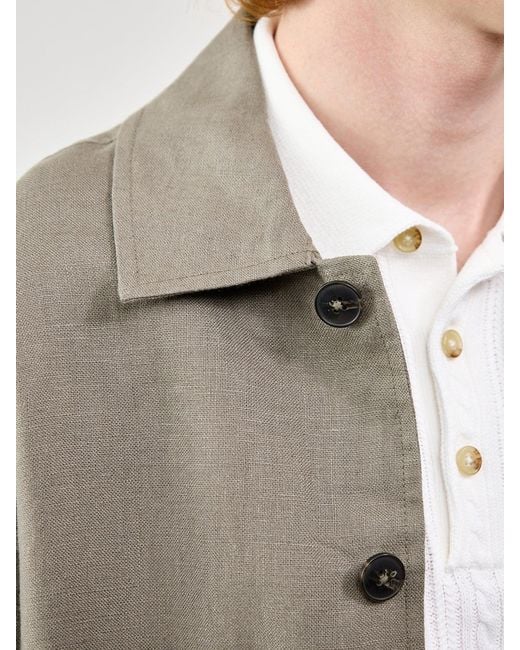SELECTED Gray Slhregbaird Overshirt Resort for men