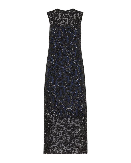 Whistles Black Women's Floral Sequin Lyra Dress