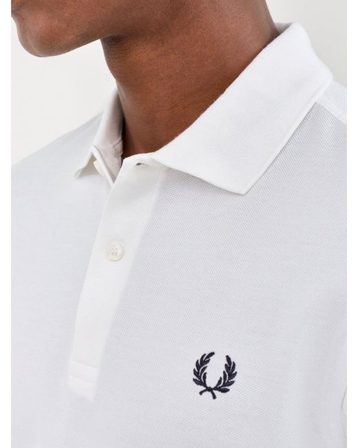 Fred Perry White Plain Shirt for men
