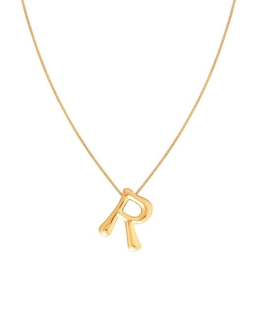Astrid & Miyu Metallic Initial Bold Pendant Necklace