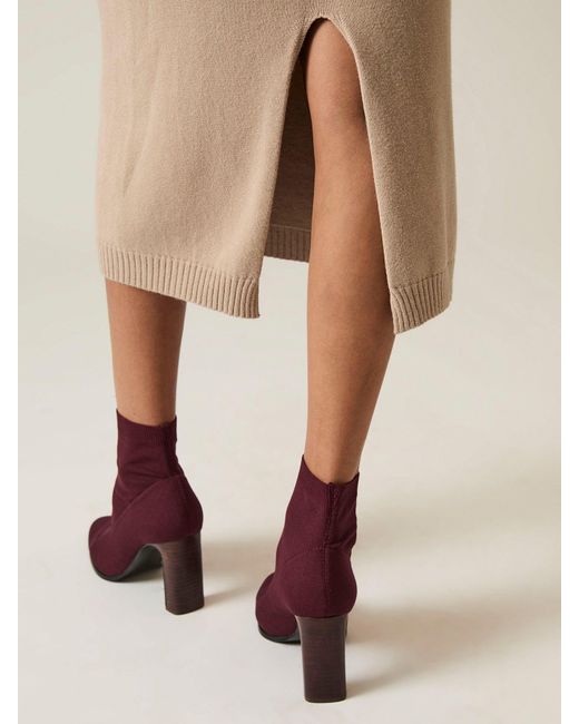 James Lakeland Natural Knitted Midi Dress Taupe