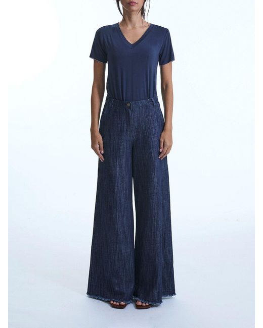 James Lakeland Blue Frayed Jeans