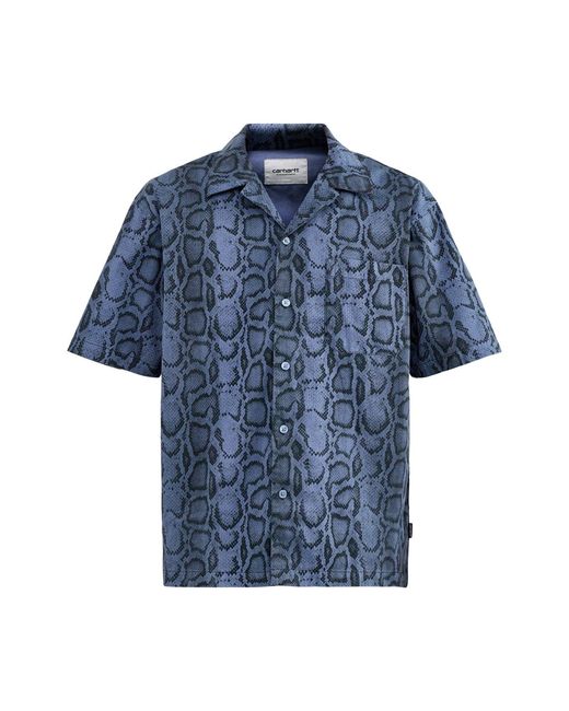 Carhartt Blue Snake Camo Short Sleeve Shirt for men