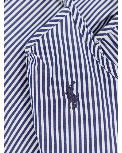 Polo Ralph Lauren Purple Shirting Stripes Slip Dress