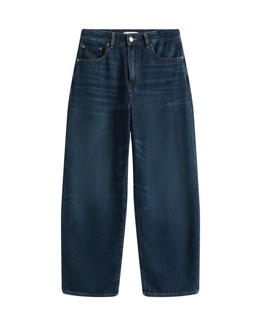 Tommy Hilfiger Blue Mid Rise Relaxed Barrel Leg Jeans Light Denim