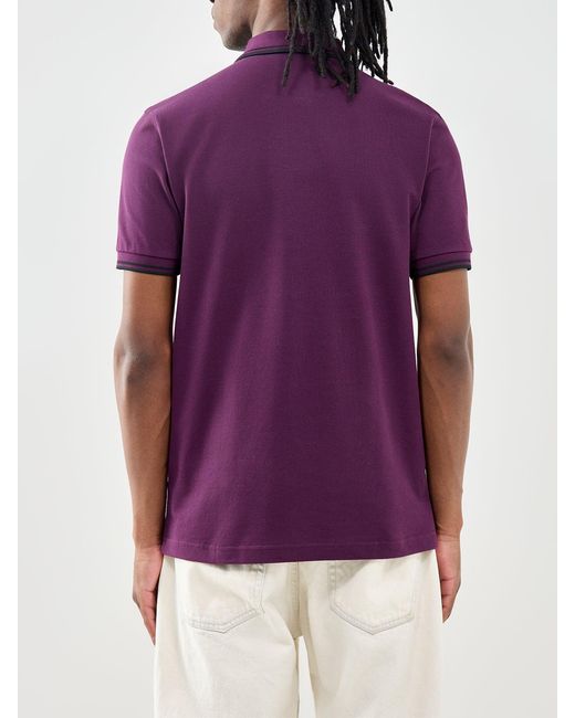 Fred Perry Purple Twin Tipped Polo Shirt for men