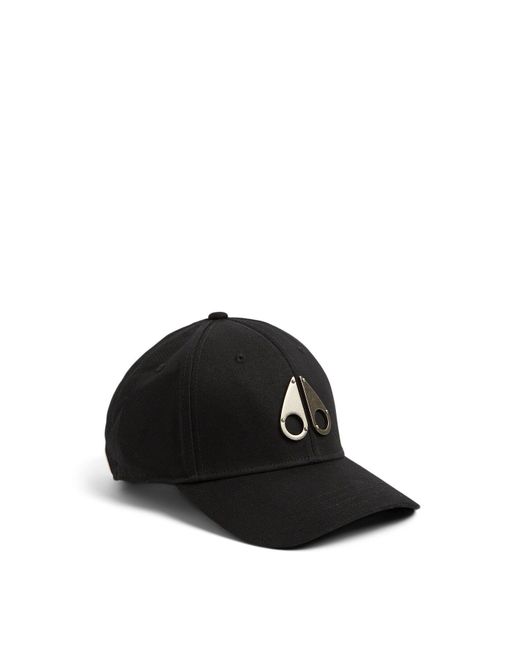 Moose Knuckles Black Logo Icon Cap for men