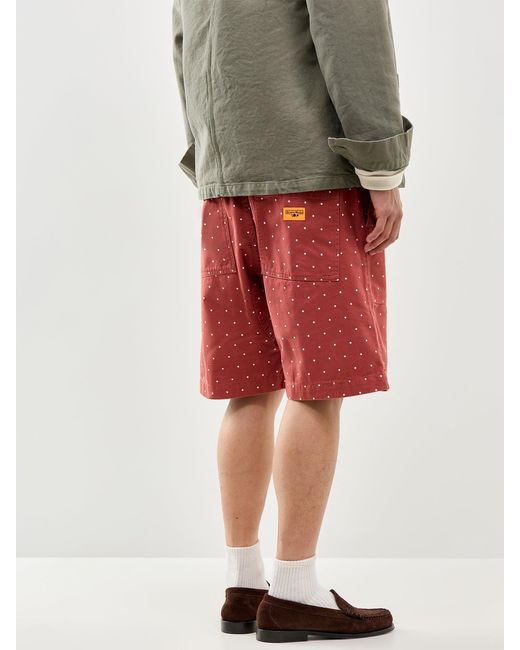 Service Works Red Polka Dot Chef Shorts for men