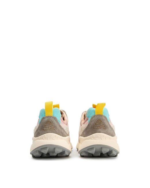 Flower Mountain White Yamano 3 Suede Trainers Multi for men