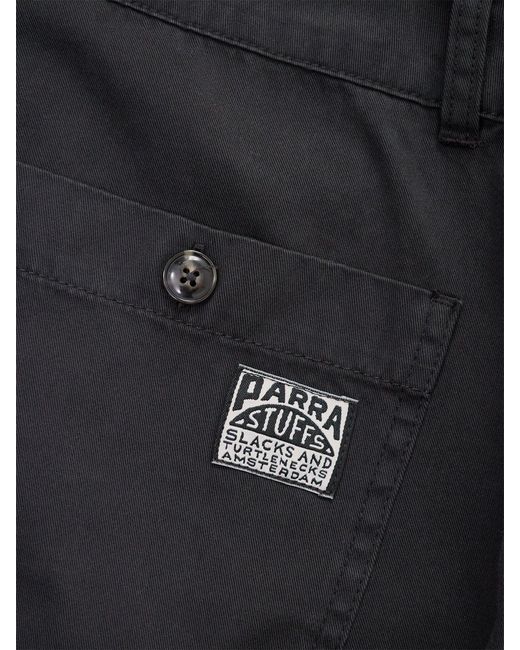 by Parra Blue Twill Art Trousers for men