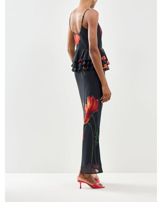 Pretty Lavish Multicolor Rosie Peplum Ruffle Midaxi Dress