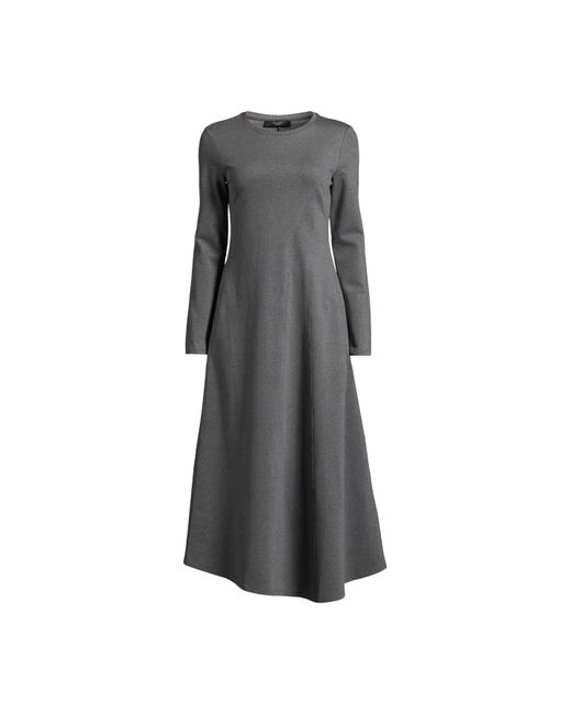 Weekend by Maxmara Gray Women's Girante Long Sleeve Midi A Line Dress