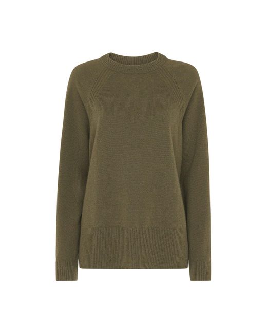 Whistles Green Women's Ultimate Cashmere Crew Neck