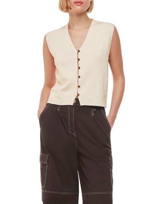 Whistles Natural Bailey Button Through Tank