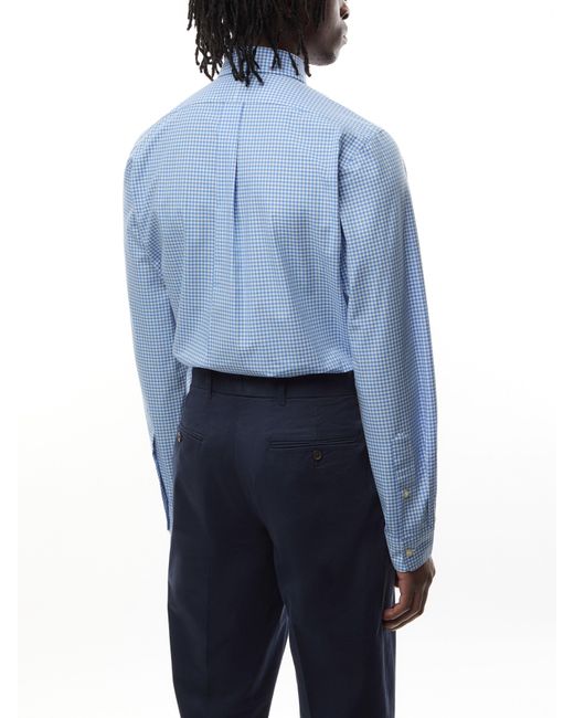 Polo Ralph Lauren Blue Custom Fit Stretch Poplin Shirt for men