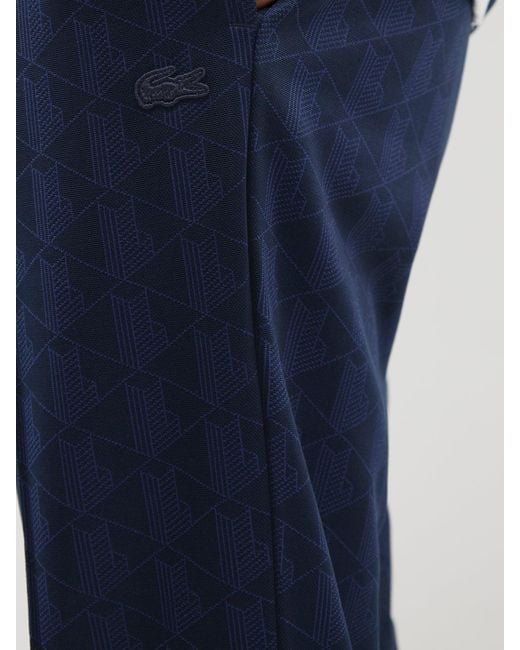 Lacoste Blue Monogram Track Trousers for men
