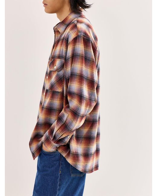 FRIZMWORKS Multicolor Flannel Check Work Shirt for men