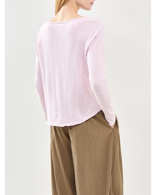 American Vintage Pink Sonoma Long Sleeve T-Shirt