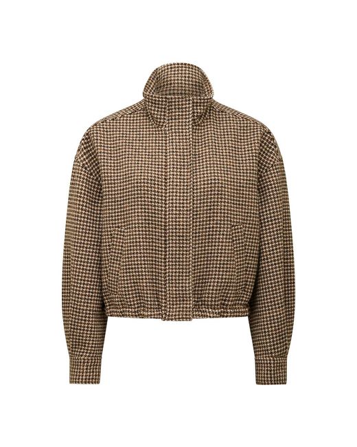 Forever New Brown Kaia Checked Crop Jacket