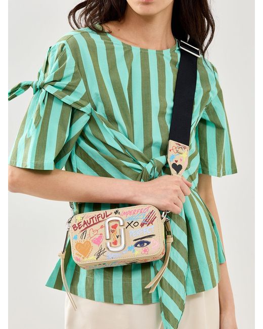 Marc Jacobs Green Snapshot Crossbody Bag Multi, Leather