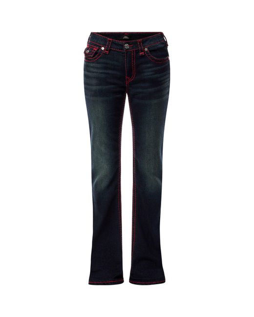 True Religion Blue Becca Mr Boot Jeans Rhinestone Super T Flap