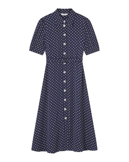 LK Bennett Valerie And Cream Shirt Dress in Blue | Lyst UK LK Bennett Valerie And Cream Shirt Dress in Blue | Lyst UK