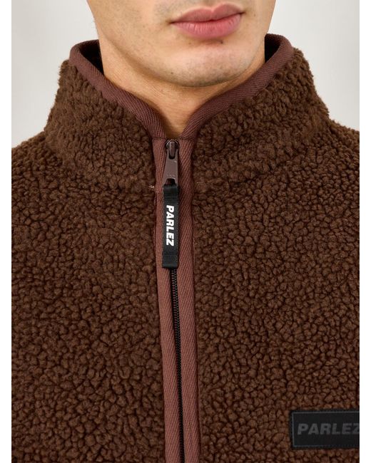 Parlez Brown Amity Zip-Through Jacket for men