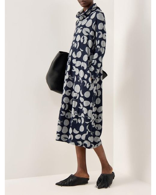 Sahara Black Textured Brushed Spot Jersey Dress