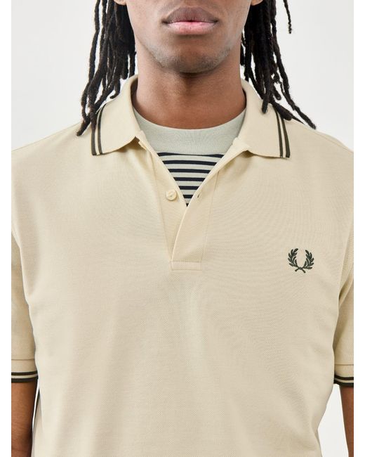 Fred Perry Natural Twin Tipped Polo Shirt for men