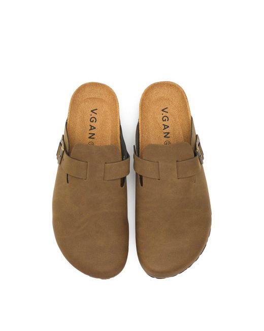 V.Gan Brown Vegan Taro Comfort Footbed Slippers for men
