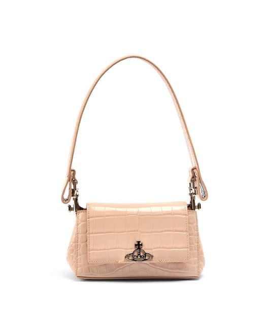 Vivienne Westwood Natural Women's Hazel Small Croc Leather Handbag