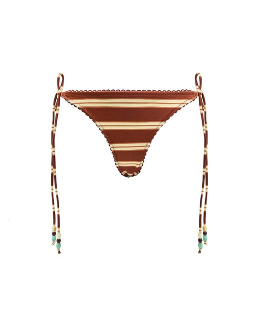 Damson Madder White Reversible Bikini Bottom