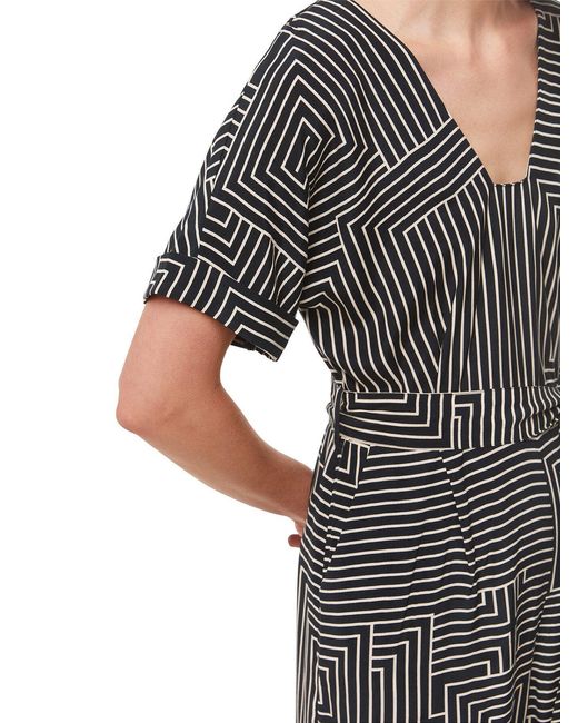 Whistles Gray Women's Angled Stripe Jumpsuit