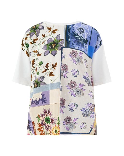 Weekend by Maxmara White Pampas Patchwork Print T-Shirt