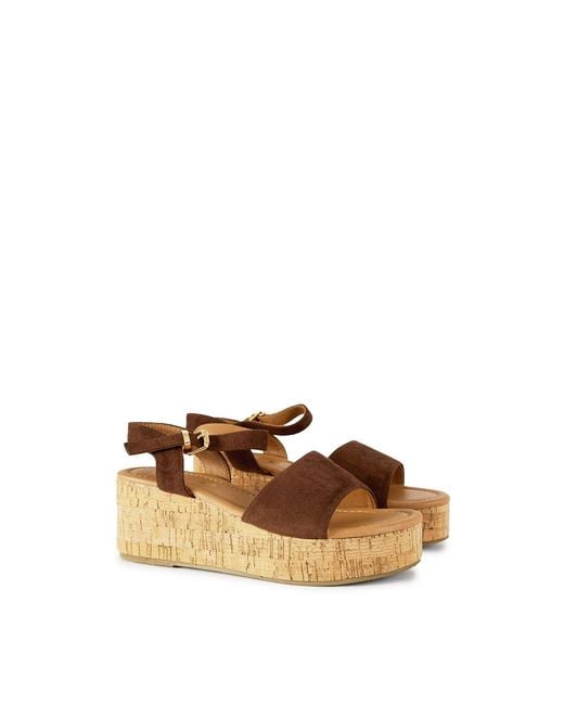 V.Gan Brown Gotu Cork Wedge Sandals