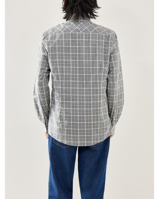 Barbour Gray Bramham Checked Tailored Shirt for men