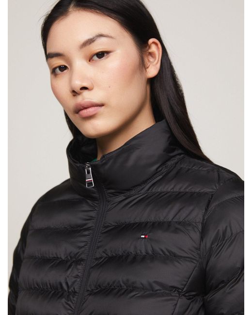 Tommy Hilfiger Black Down-Filled Hooded Zip-Thru Jacket