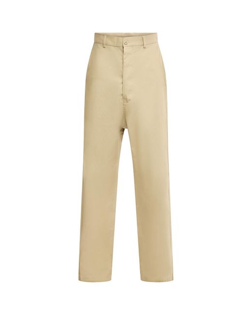 MM6 by Maison Martin Margiela Natural Men's Tapered Leg Tailoring Wool Trousers for men